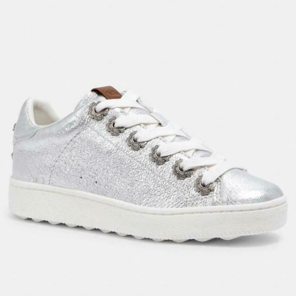 COACH C101 Low Top Sneakers With Tea Rose Eyelets - Picture 1 of 2